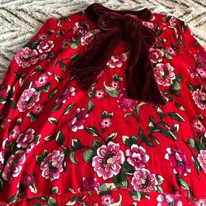 Zara’s Floral High Low Blouse